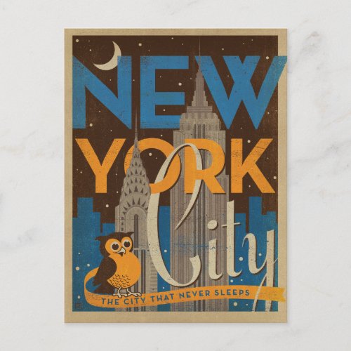 NYC _ The City that Never Sleeps Postcard