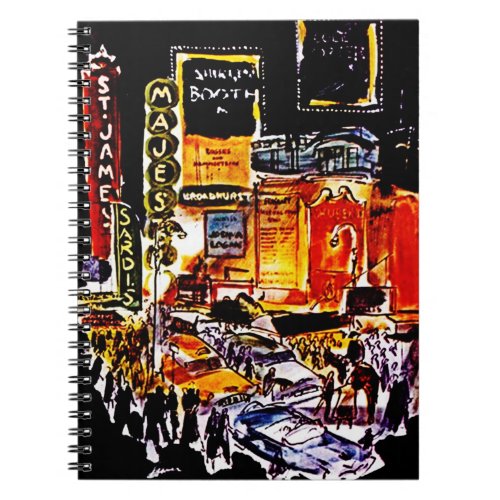 NYC Theatre District Night Broadway Diary Notebook