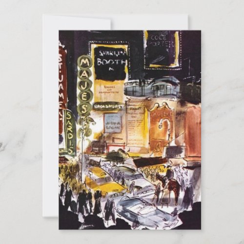 NYC Theatre District Themed Invitations ~ Sweet 16