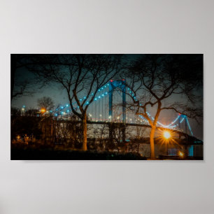 NYC Throgs Neck Bridge Poster
