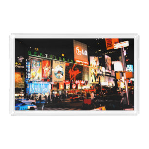 NYC Times Square Broadway New York Acrylic Tray
