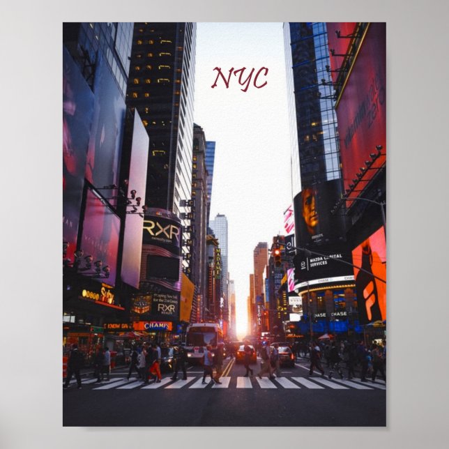 NYC Times Square New York City Poster (Front)