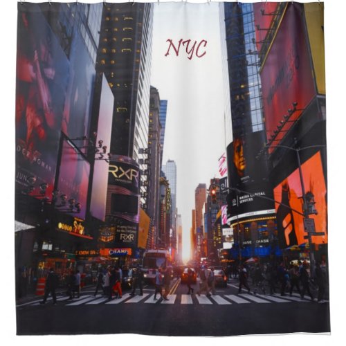 NYC Times Square New York City Shower Curtain