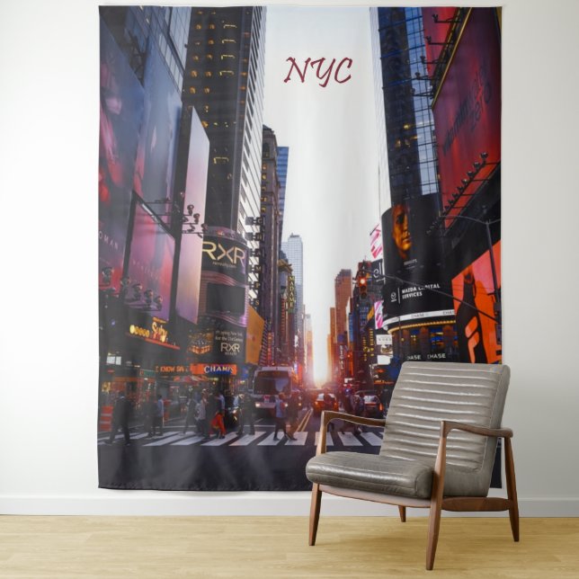 NYC Times Square New York City Tapestry (In Situ)
