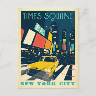New York Times Square 2, Vintage Poster: papel decorativo. Posters