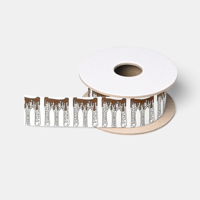 NYC Valentine Brooklyn Bridge New York City Satin Ribbon (Spool)
