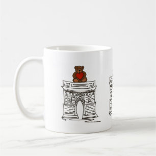 NYC Washington Square Teddy Bear Valentine's Mug