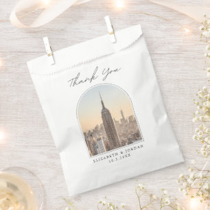 NYC Wedding Empire State Photo Thank You Favor Bag