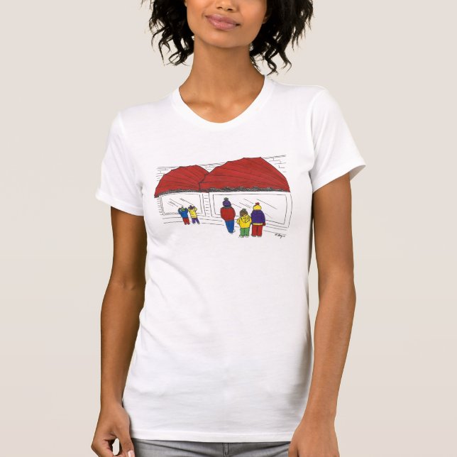 NYC Window Shopping Christmas Holiday New York T-Shirt (Front)