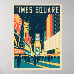NYC with Stunning Times Square Poster