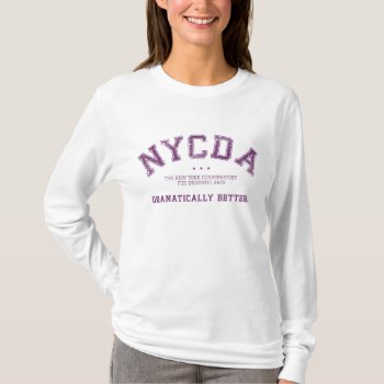 Nycda Women Long Sleeve White Hoodie T-shirt by nycondramarts at Zazzle