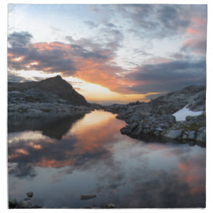 Nydiver Lakes Sunrise 2 - Ansel Adams Wilderness Napkin