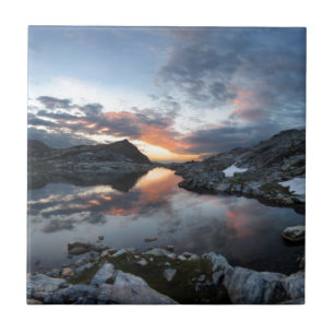 Nydiver Lakes Sunrise - Ansel Adams Wilderness Ceramic Tile