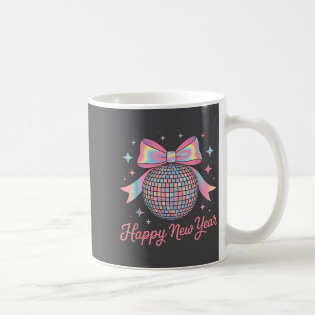 Nye Disco Ball Luxury Golden Happy New Year  Coffee Mug (Right)