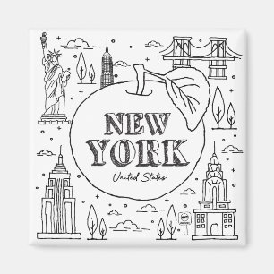 NYE New York Vacation Souvenirs NYC Gift Magnet