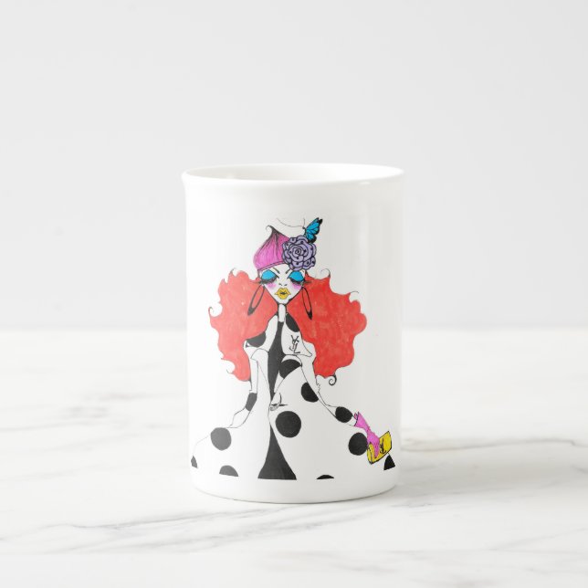 NYFW Whimsy Fashion Illustration Cup (Front)