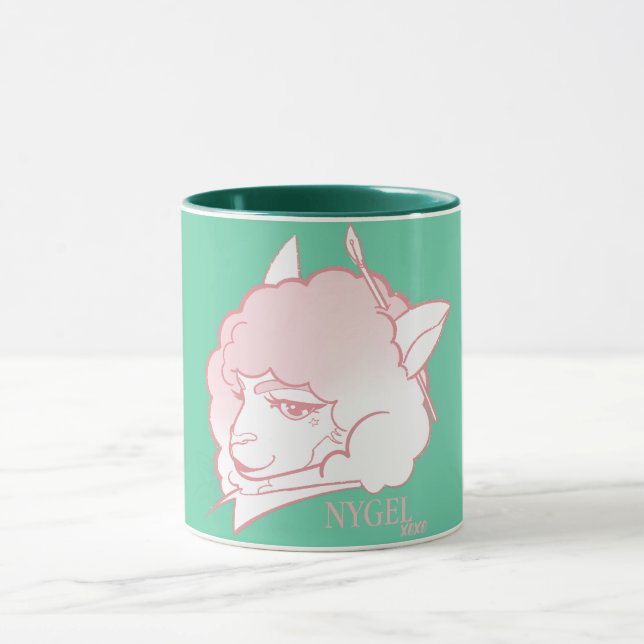 NYGEL headshot mug: Baaarbra Mug (Center)