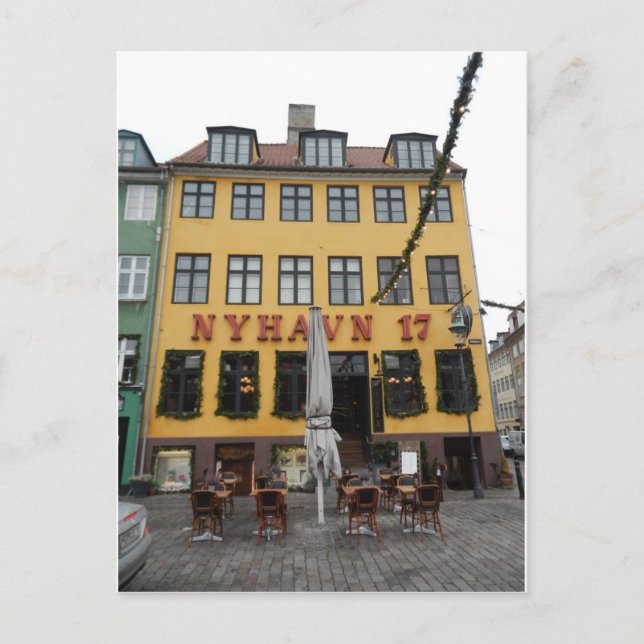 Nyhaven 17 Restaurant Copenhagen Denmark Postcard (Front)