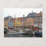 Nyhaven Boats and Canal Copenhagen Denmark Postcard