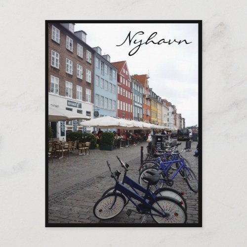 nyhavn bikes postcard