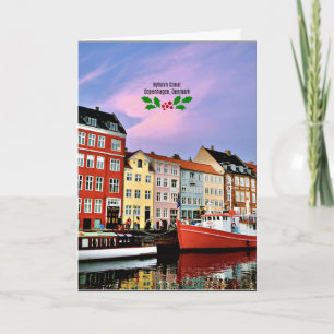 Nyhavn Canal, Copenhagen, Denmark, Christmas Card