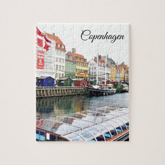 Nyhavn Canal In Copenhagen Danmark Jigsaw Puzzle 