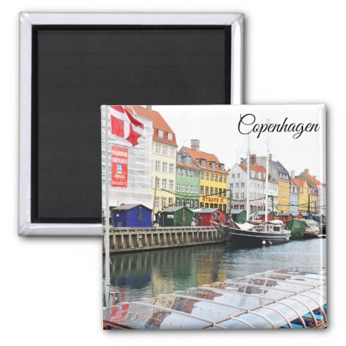 Nyhavn canal in Copenhagen Danmark Magnet