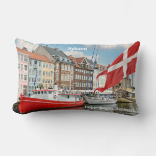 Nyhavn Copenhagen Denmark Lumbar Pillow