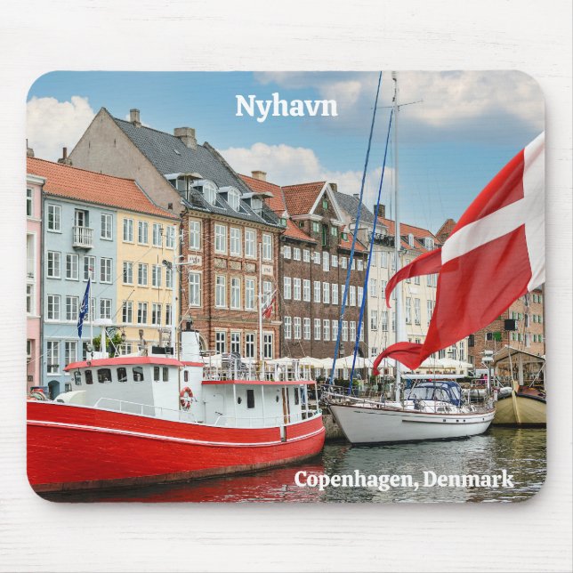 Nyhavn Copenhagen Denmark Mouse Pad (Front)