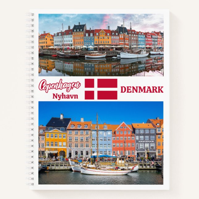 Nyhavn Copenhagen Denmark Notebook (Front)