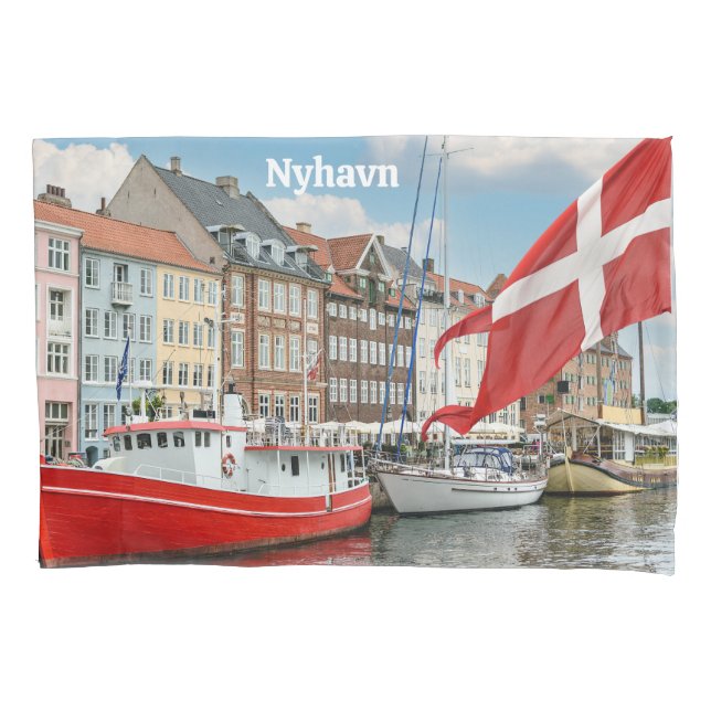 Nyhavn Copenhagen Denmark Pillow Case (Front)