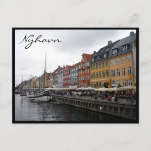 nyhavn denmark colors postcard