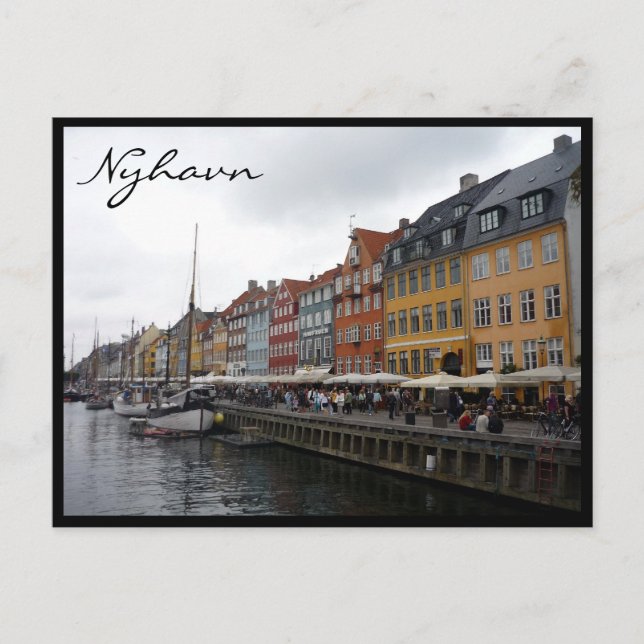 nyhavn denmark colors postcard (Front)
