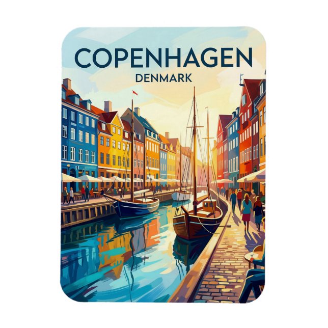Nyhavn Denmark Magnet (Vertical)