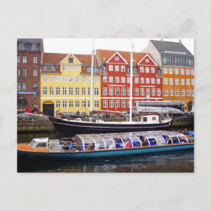 nyhavn ferry boat postcard
