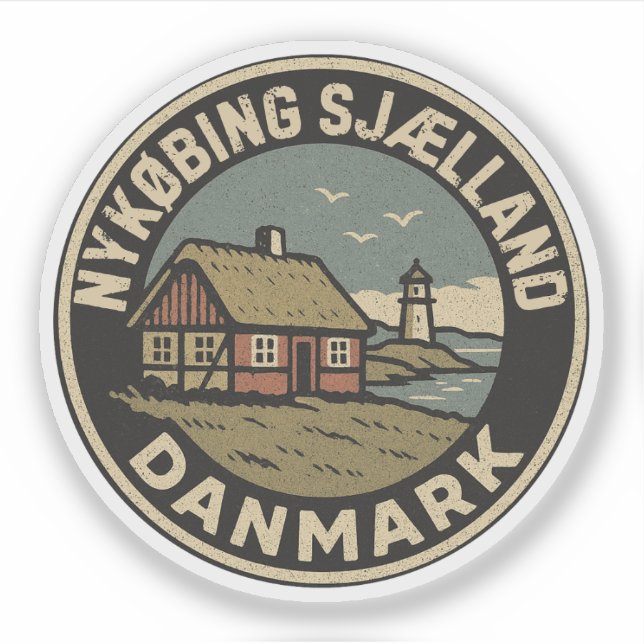 Nykøbing Sjælland, Denmark Danmark  Sticker (Front)