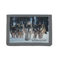 Nylon Tri-Fold Wallet/Wildlife Wolf