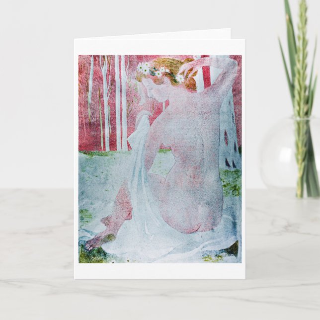 Nymph Crowned with Daisies, Maurice Denis Card (Front)