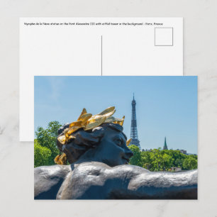 Nymph de la Neva on the Pont Alexandre III - Paris Postcard