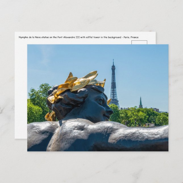 Nymph de la Neva on the Pont Alexandre III - Paris Postcard (Front/Back)