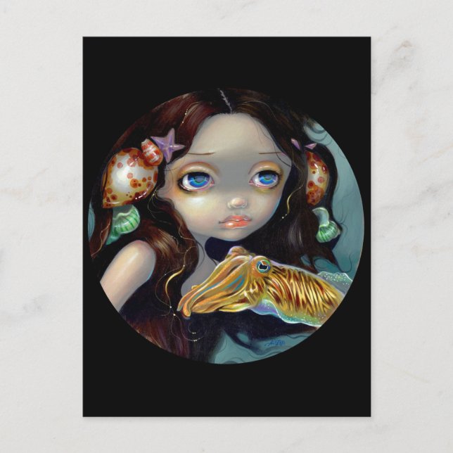 "Nymph with a Cuttlefish" Postcard (Front)