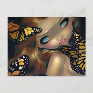 "Nymph with Monarchs" Postcard