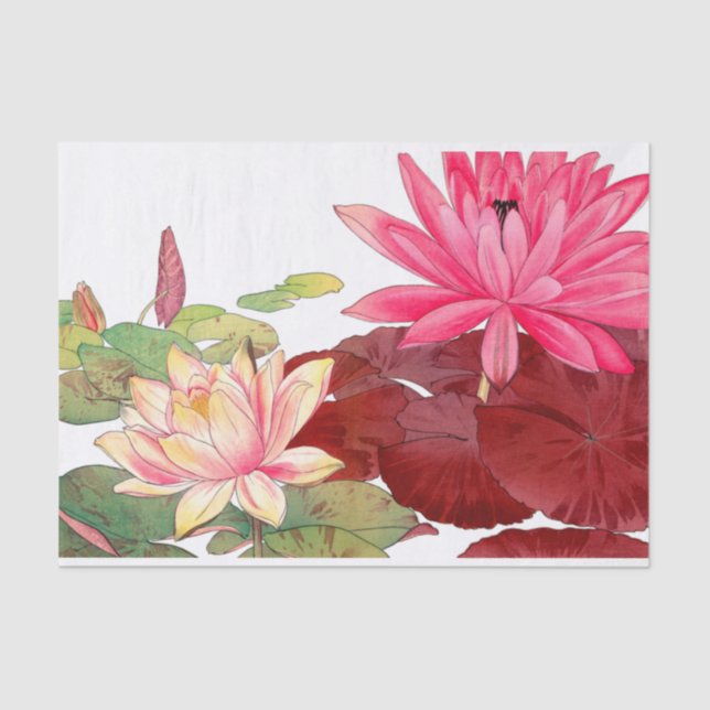 Nymphaea lotus, Decoupage Tissue Paper (Front)