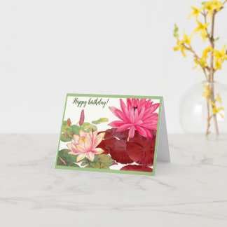 Nymphaea lotus, Happy Birthday  Card