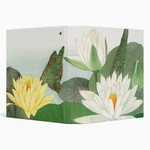 Nymphaea lotus, Japanese woodblock print, 1917 3 Ring Binder
