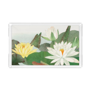 Nymphaea lotus, Japanese woodblock print, 1917 Acrylic Tray