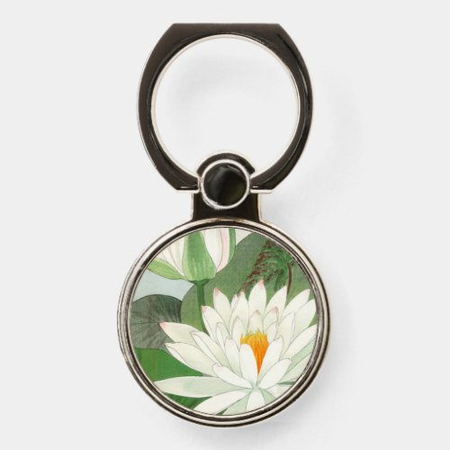 Nymphaea lotus, Japanese woodblock print, 1917 Phone Ring Stand