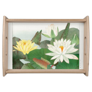 Nymphaea lotus, Japanese woodblock print, 1917 Serving Tray