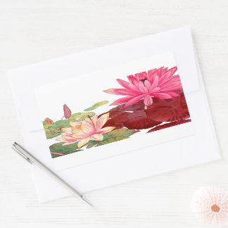 Nymphaea lotus, rectangular sticker