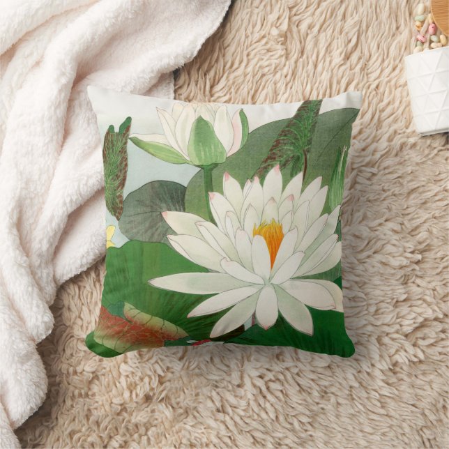Nymphaea lotus  throw pillow (Blanket)